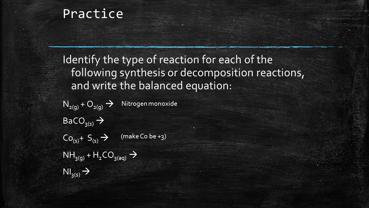 write a balanced equation for another decomposition reaction